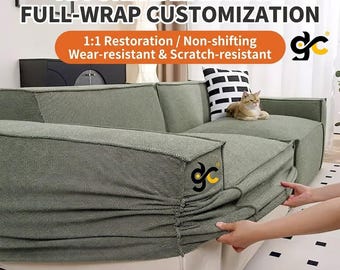 Custom Sofa Cover | Any Size, Model | Anti-Scratch, Washable Slipcover