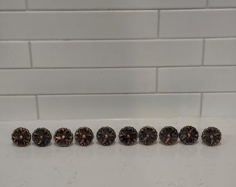 Vintage 1960’s French Provincial Cabinet Knobs/Drawer Pulls-lot of 10-READ