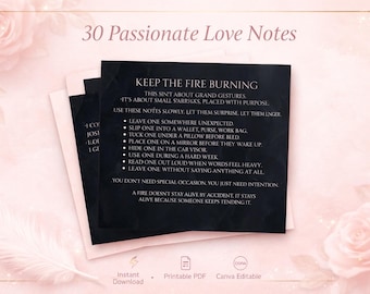 30 messaggi d'amore appassionati, coupon romantici, idee per una serata speciale (modificabili su Canvas)