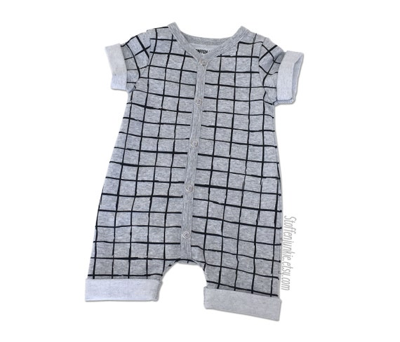 Baby Boy Outfit Gender Neutral Baby Baby Rolled Hem Romper 0-3 Months Baby Shortalls Baby Summer Clothes Newborn Baby Romper
