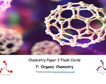 GCSE Revision Flash Cards - AQA Chemistry C2.7 Organic Chemistry - Etsy