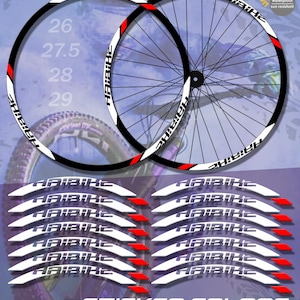 May include: Rim sticker set with HAIBIKE branding. The set includes stickers in various colors and sizes for bicycle wheels. The image shows the rim stickers with the text "RIM STICKERS SET" and "waterproof sun resistant".