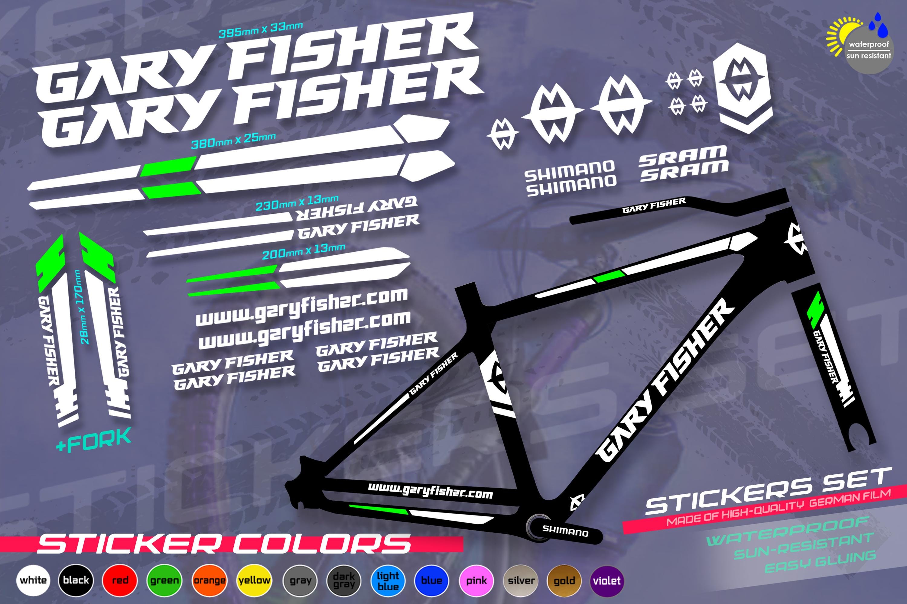 Lot De Décalcomanies Gary Fisher Pour Cadre De Vélo – Autocollants Vélo Vintage