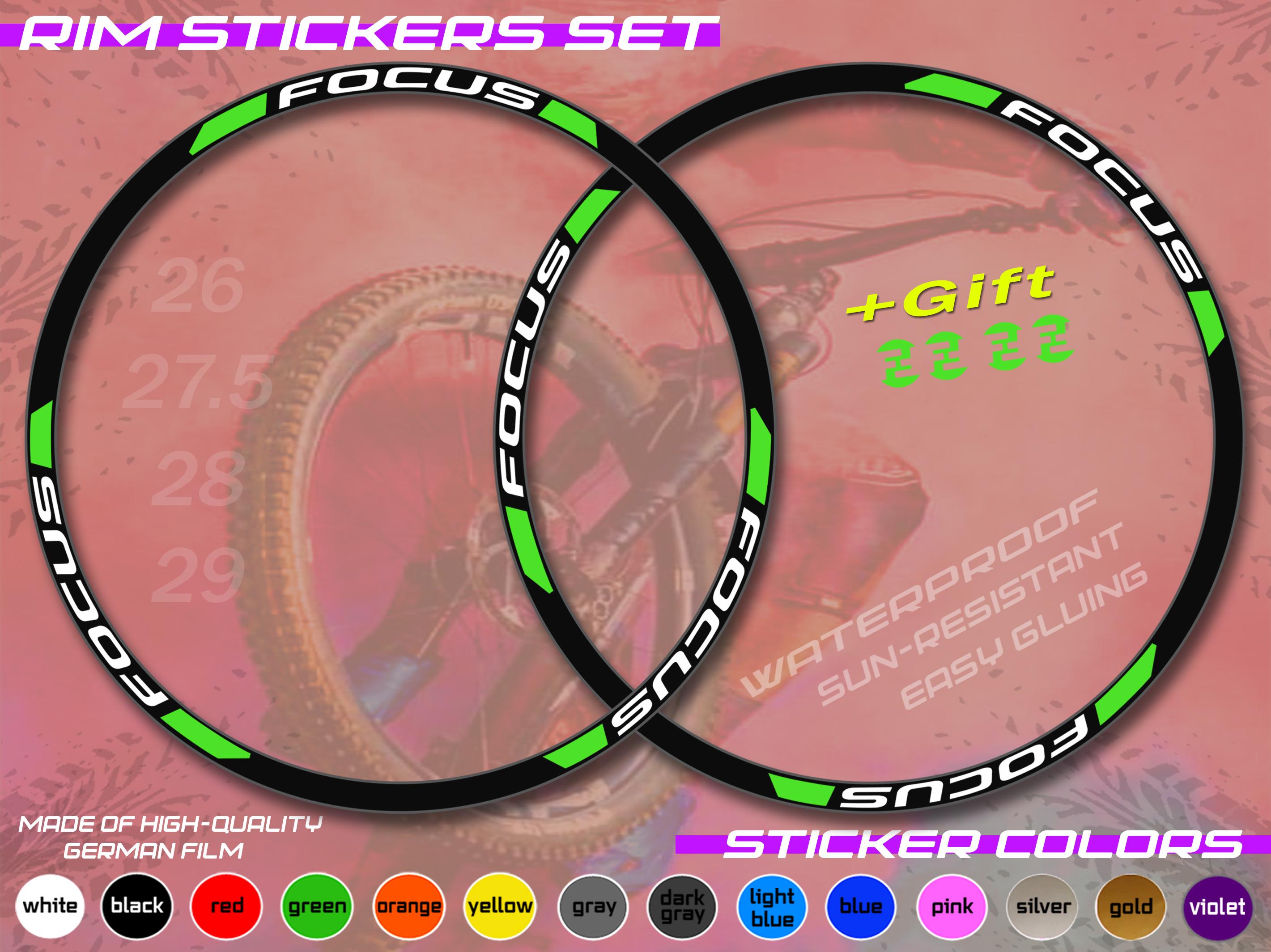 Set D'autocollants Vinyle Pour Vélo – Focus – UV/résistant à L'eau – Décoration