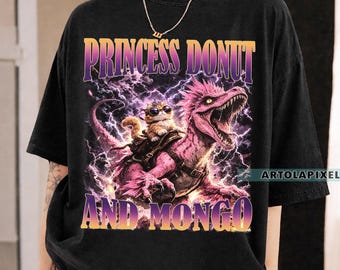 Princess Donut And Mongo T-shirt, Dungeon Crawler Carl Top, Sci Fi Fantasy Tee