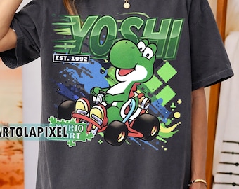 Yoshi Super Mario Shirt, Retro Comfort Colors Mario T-Shirt, Universal Trip Tee, Birthday Gifts