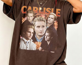 Vintage 90s Style Carlisle Cullen T-Shirt, Retro Movie Saga Gifts For Man And Women