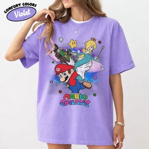 Comfort Colors Super Mario Galaxy Movie Shirt, Nintendo World Tee, Universal Orlando Birthday Gift image 7