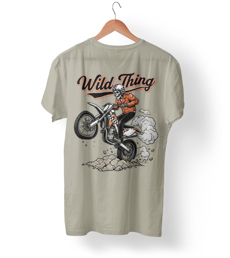 Wild Child Dirt Bikes Skeleton Toddler Tee | Rad Dirtbike Graphic image 2