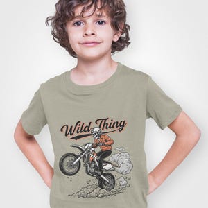 Wild Child Dirt Bikes Skeleton Toddler Tee | Rad Dirtbike Graphic image 1