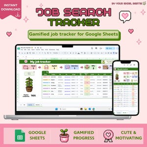 Job Search Google Sheets Template | Gamified Job Application Tracker (Digital Download)