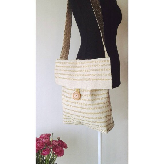 metallic messenger bag