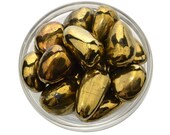 1 GOLD CHALCOPYRITE Pyrite Polished Tumbled Stone Peru Healing Crystal and Stone Prosperity Feng Shui Metal Energy CP40