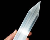 Healing Crystal - 1 Thick SELENITE Sword Shaped Wand Polished 7 quot Natural Stone Meditation Feng Shui SG13