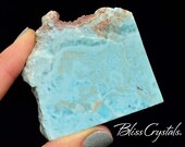 LARIMAR Slab 70 gm Stand, Aqua Blue aka Dolphin Stone Pectolite LS35