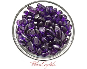 20 gm XS Gem AMETHYST Dark Zambia Tumbled Mini Stone #W2