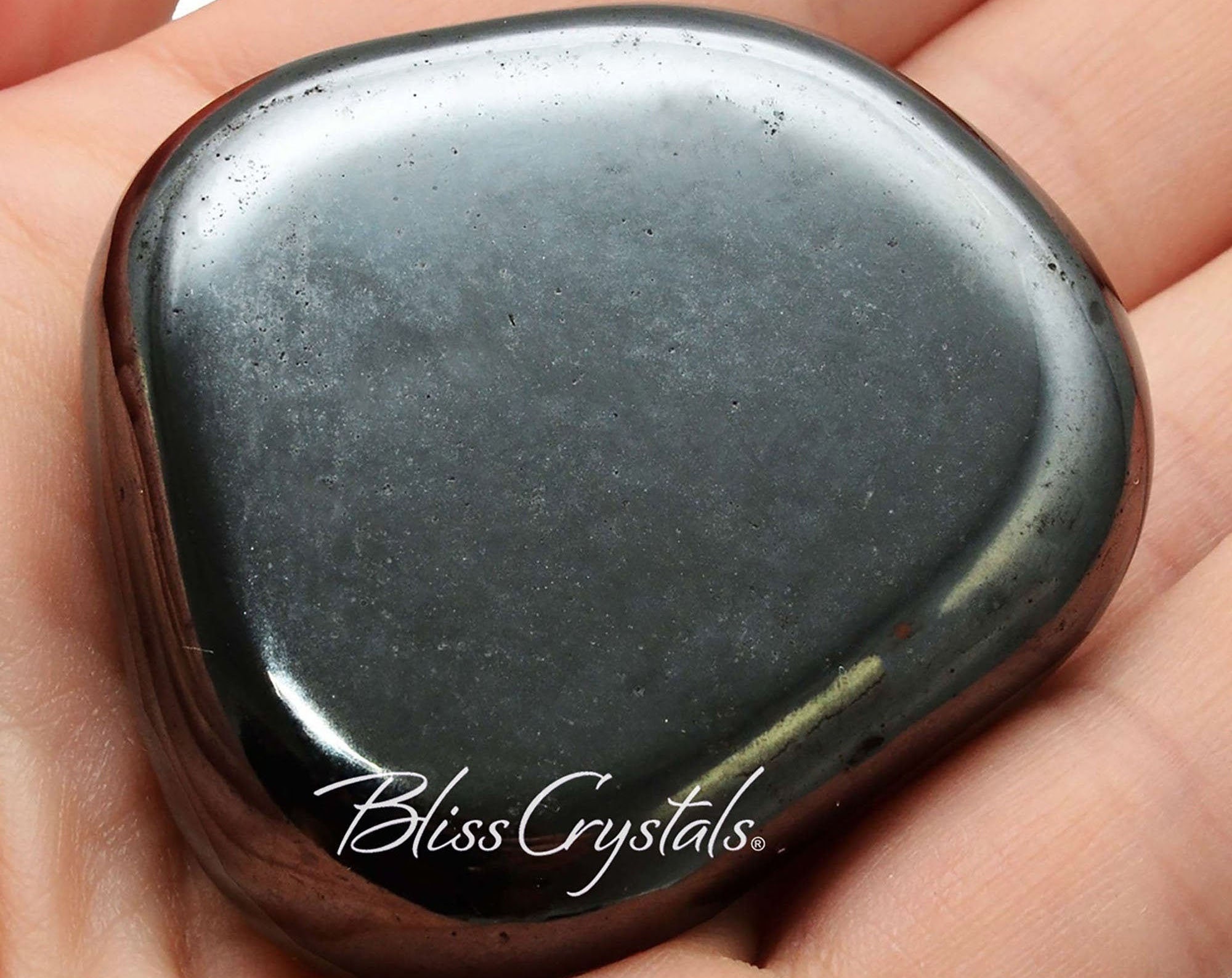 XL HEMATITE MAGNET Palm Stone Magnetized Flat Tumbled Polished Healin…