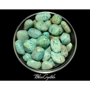 1 Peruvian Turquoise + Chrysocolla Inclusions Tumbled Stone for Good Fortune #PT43