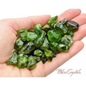 1 PERIDOT Tumbled Stone Choose Size Prosperity Love Good Fortune Jewelry and Craft #BC128