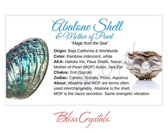 ABALONE Crystal Information Card, Double sided #HC165