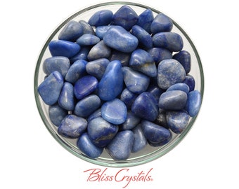 1 BLUE QUARTZ Tumbled Stone All Natural Stone #BQ03