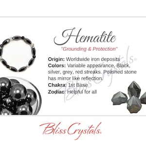 HEMATITE Crystal Information Card Double Sided HC57 - Etsy