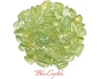 3 XS PREHNITE GreenTumbled Stone -  Crystal, Jewelry & Crafts - Healing Crystals and Stones #GP10