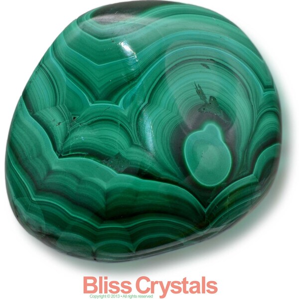 DRAMA QUEEN 37 gm MALACHITE Jumbo Tumbled Palm Stone  - Healing Crystal, Stone, Jewelry & Crafts