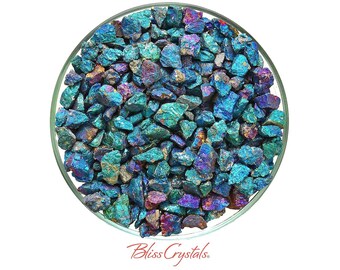 1/4 lb Chalcopyrite "Peacock Ore" Medium Stone Rough Crystal Chips aka Bornite Healing Crystal and Stone Jewelry & Crafts #CS04