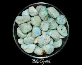 Teal Blue CALCITE Tumbled Stone Healing Crystal & Stone for Study, Meditation #TC01