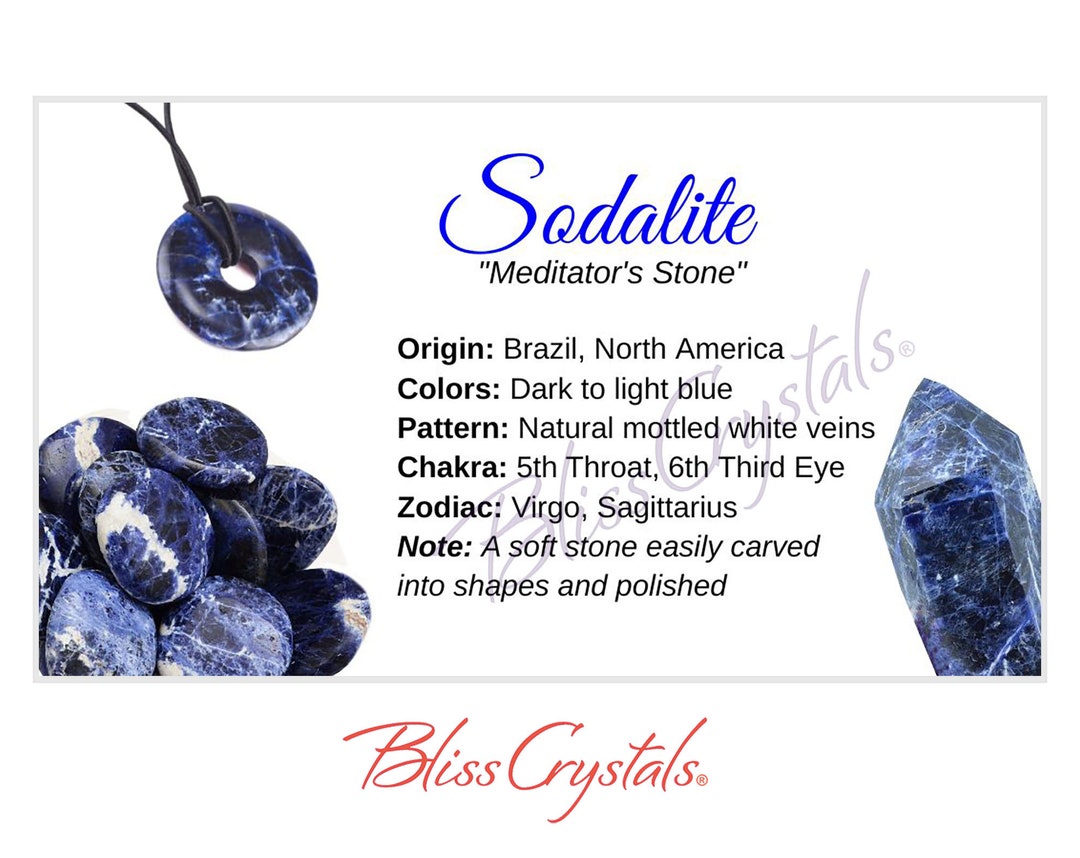 SODALITE Crystal Information Card, Double Sided HC70 - Etsy