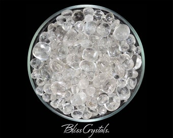 4 Sparkley Ice Clear QUARTZ Size Medium Grade A Tumbled Stones Jewelry & Crafts #PQ10