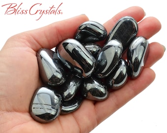 1 Large HEMATITE Tumbled Stone for grounding Healing Crystal and Stone #HT07