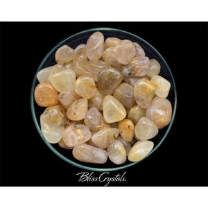 Gold RUTILATED QUARTZ Tumbled Stone 1 Large #GQ09