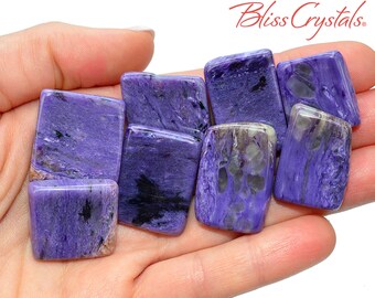 1 - 1.2 inch CHAROITE Polished Flat Slice, Healing Crystal and Stone for Transformation #CS71