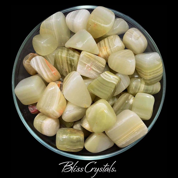 1 Green Marbled ONYX (aka Green Agate or Chalcedony) Healing Crystal and Stone Quartz Variety #MG01