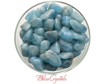 1 Large AQUAMARINE Tumbled Stone Semi Rough for Courage #AT10