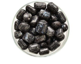 Blue Pearl Moonstone Tumbled Stone Larvikite for Enchanted Hearts #BP03