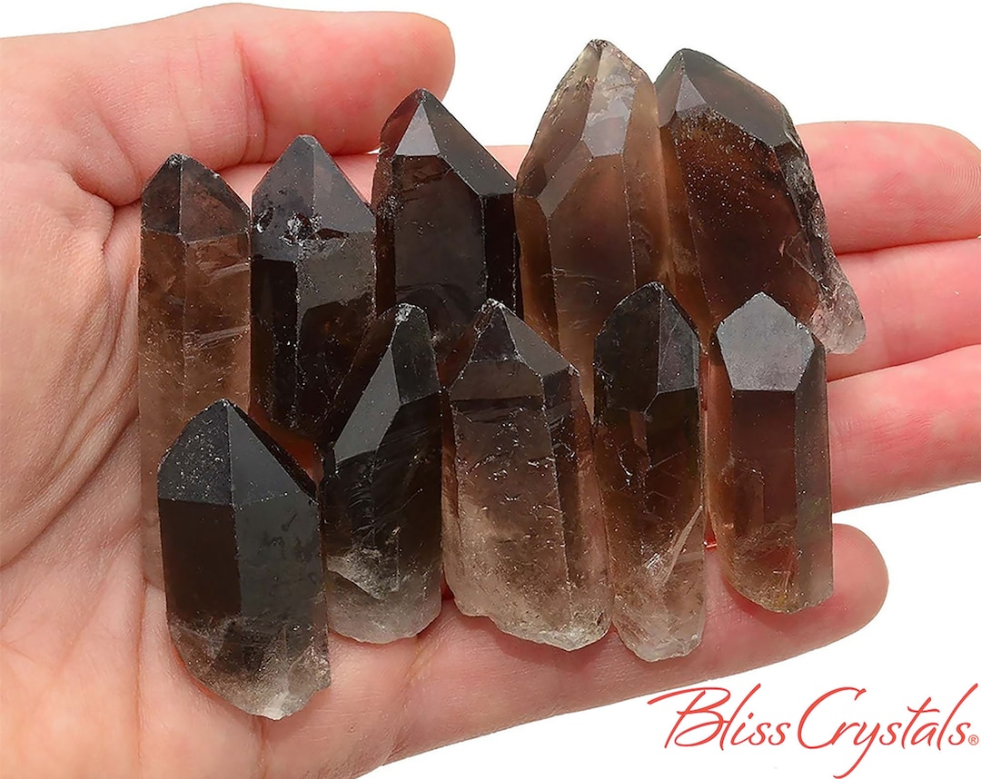 1 XL Rough SMOKY QUARTZ Point Healing Crystal and Stone Smokey Natual