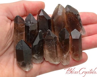 1 XL Rough SMOKY QUARTZ Point Healing Crystal and Stone Smokey Natual Point Feng Shui Reiki Wicca Gem Wand Gift Quartz Crystal #SQ10