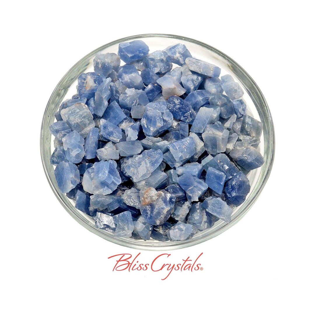 thumbnail image 2 of Blue Calcite Rough Stones - 1 Lb Lot, Natural Tumbler Rocks 2 of 4