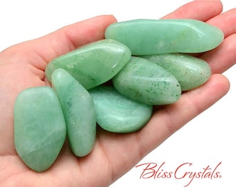Light GREEN AVENTURINE Tumbled Stone Crystal Stone for Prosperity #GA01