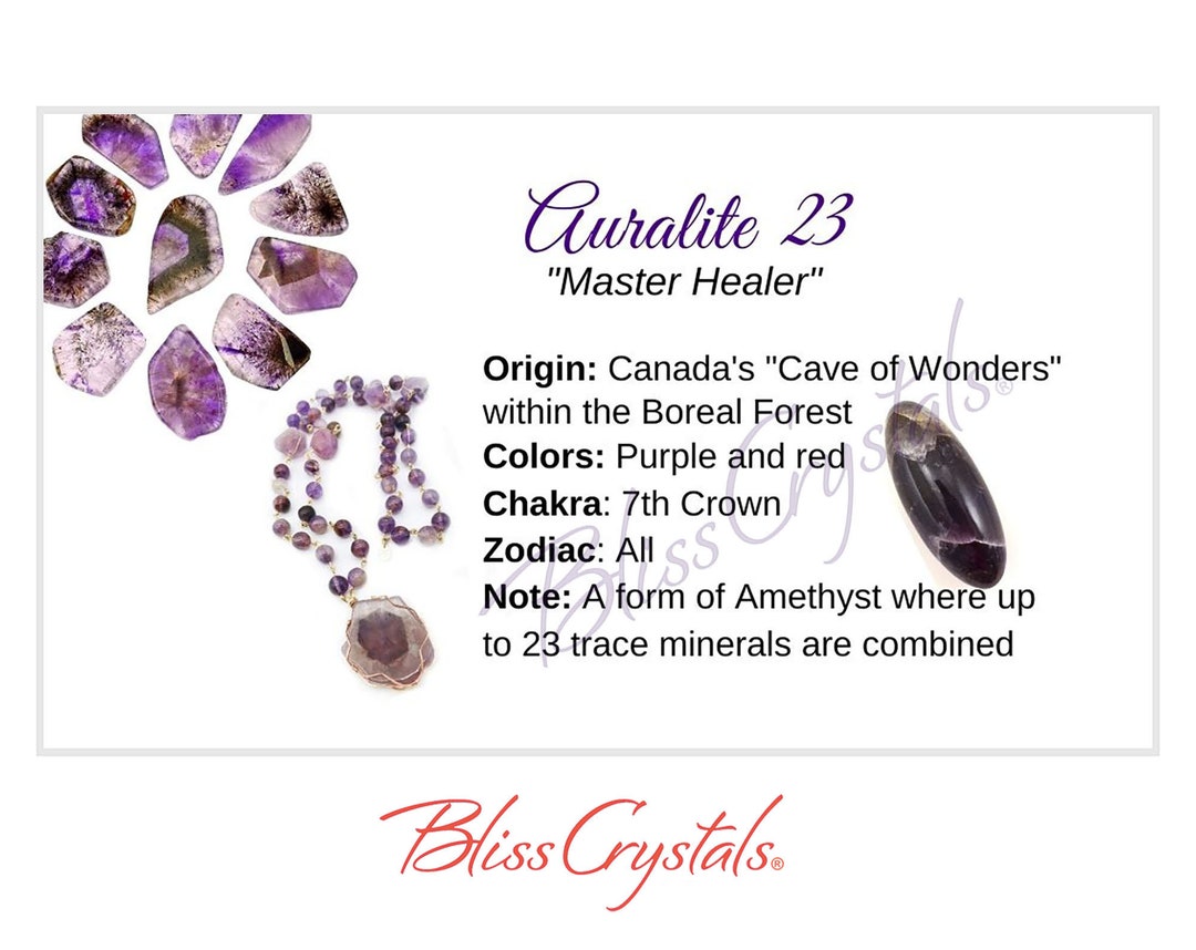 AURALITE 23 Crystal Information Card Double Sided HC50 - Etsy