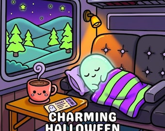 Charming Halloween Coloring Pages for Adults | Printable Coloring Pages | Digital Coloring Book | Coloring Pages for Kids & Family Activity