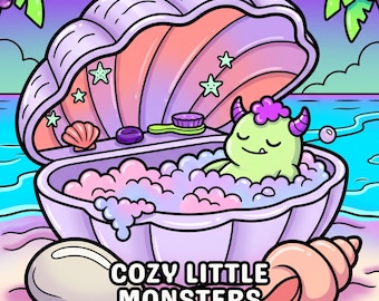 Cozy Little Monster Coloring Book for Adults | Printable Coloring Pages | Digital Coloring Book | Coloring Pages for Kids & Family Activity