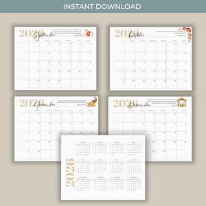 2026 Christian Calendar | Scripture Wall Calendar | Printable ...