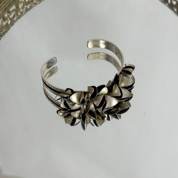 Brenna Klassen- Glanzer Sterling Silver Cuff Bracelet Fabricated Silver Pods