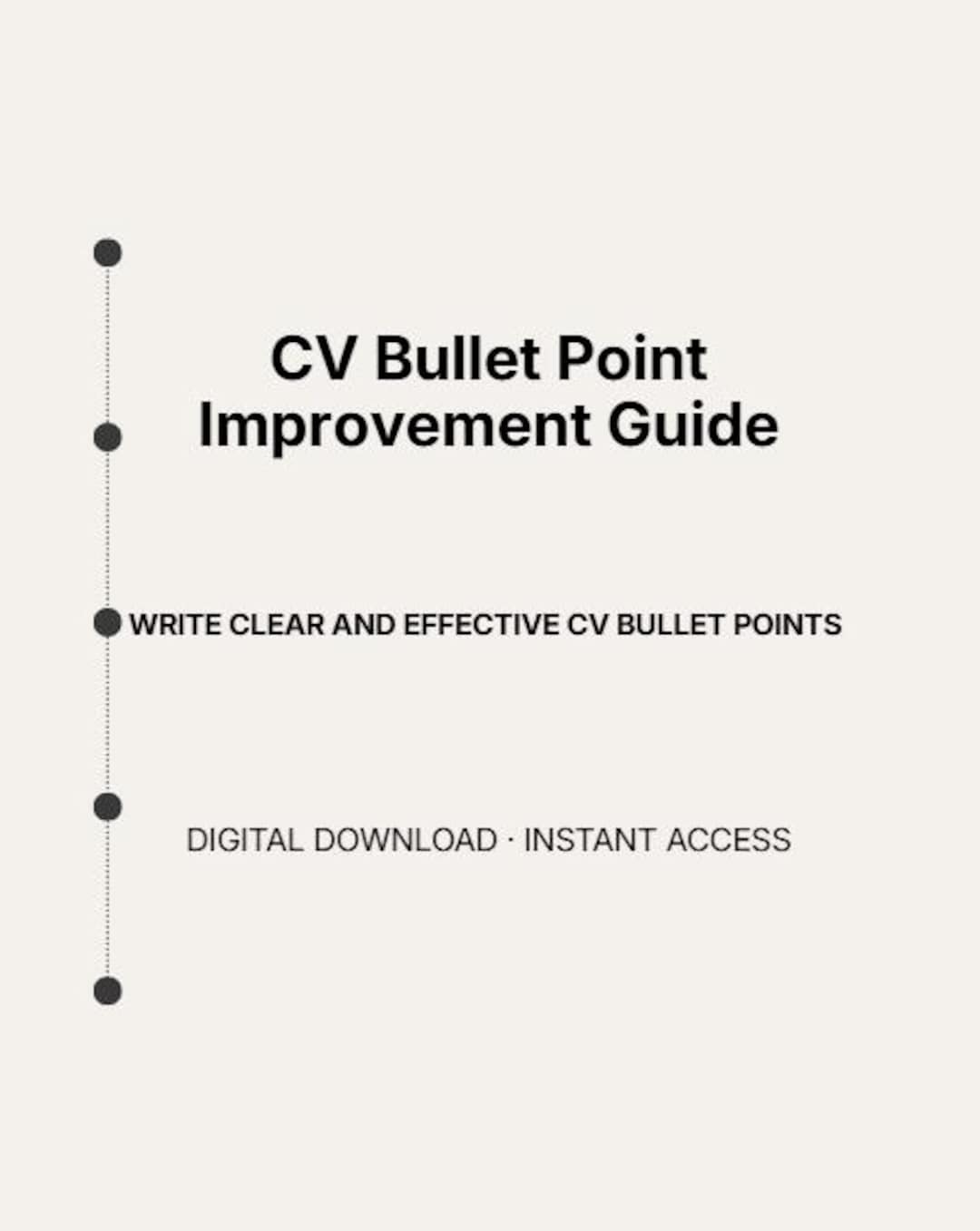 CV Bullet Point Guide - Etsy