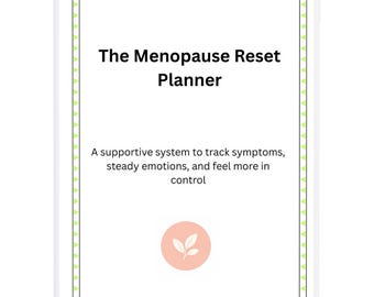 Planificador de menopausia / Registro de síntomas. Bienestar emocional y registro del sueño / Planificador digital imprimible para el apoyo durante la perimenopausia y la menopausia.