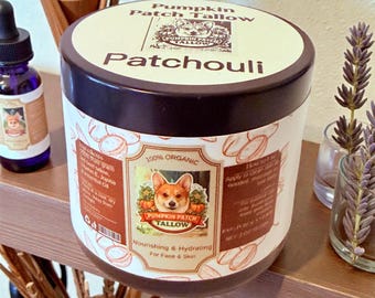 Crème hydratante au suif et au patchouli, aux huiles essentielles de patchouli et ayurvédiques